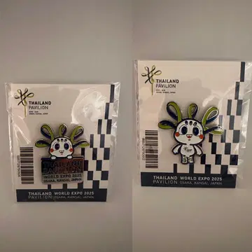 오사카 만박 한정판 태국 파빌리온 핀 배지 만박 푸름자이 핀 배지 세트