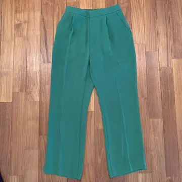 LE MELANGE 그린 슬랙스