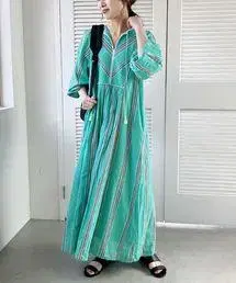 ne Quittez pas/COTTON VOILE STRIPE DRESS