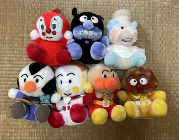 호빵맨 7체 세트 봉제 인형 레트로