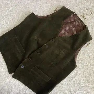 [ 새상품급 ] TAKEO KIKUCHI 코듀로이 베스트 모스그린 S