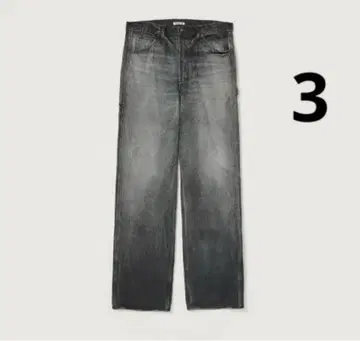 SELVEDGE FADED HEAVY DENIM PAINTER PANTS