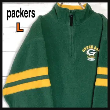 [ NFL 패커스 ] NFL L 로고 자수 하프 지퍼 플리스 그린
