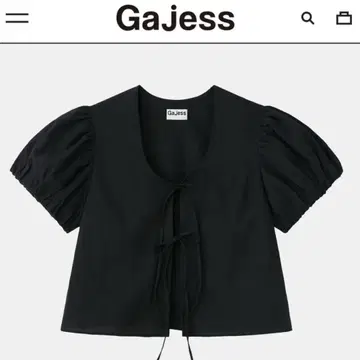 [ 완판템 ] gajess Ribbon Blouse 36 black