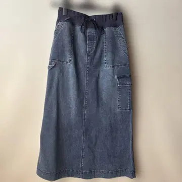 블루 플론스 데님 스커트
