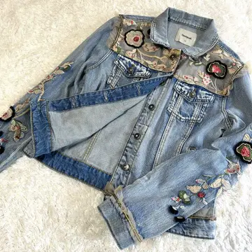 Desigual 패턴 자수 데님 자켓