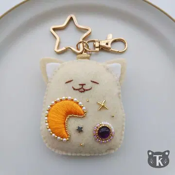 고양이 펠트 마스코트 키링