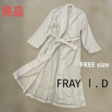 새상품급 FRAY I.D 겉옷 롱 가디건 베이지 벨트 끈 포함