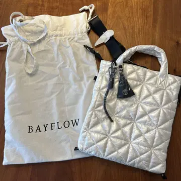 새상품 BAYFLOW 3WAY 참 포함 퀼트 토트 S