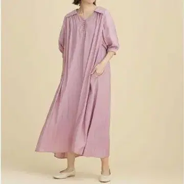 택 포함 새상품 나노 유니버스 래글런 슬리브 원피스 오부소매 퍼플