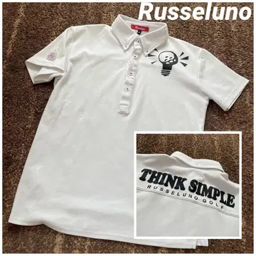 새상품급 Russeluno 러셀노 남성용 골프 셔츠 화이트 M