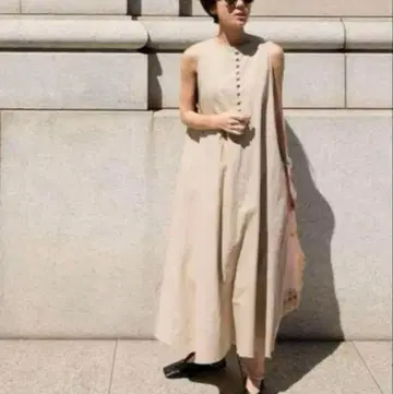 하자품 새상품급 machatt 싸개 버튼 슬리브리스 원피스
