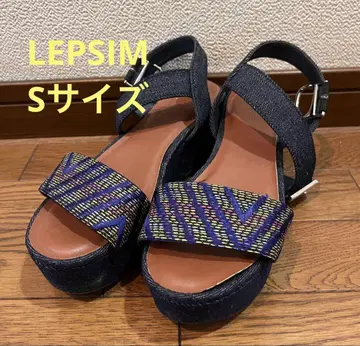 LEPSIM 데님 스트랩 샌들