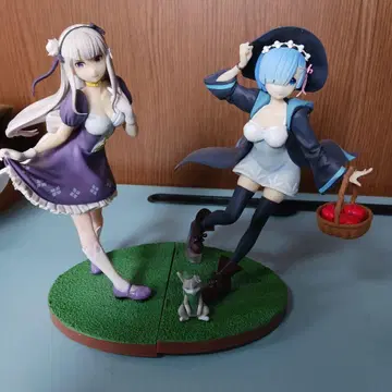 에밀리아&렘 피규어