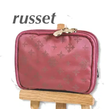 [ 미사용품 ] 러셋 russet 2층 화장품 파우치 모노그램 핑크