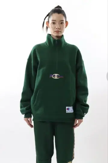 champion 하프 지퍼 맨투맨 S 사이즈