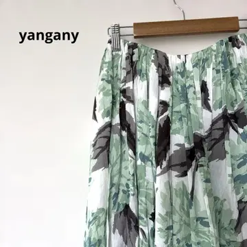 yangany 꽃무늬 플레어 스커트