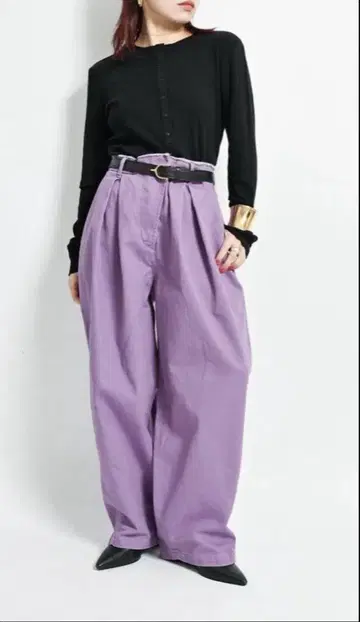 CITY SHOP TACK COTTON 팬츠 38 퍼플