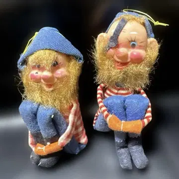 쇼와 레트로 무릎을 껴안은 인형 해적 바이킹 1960년대