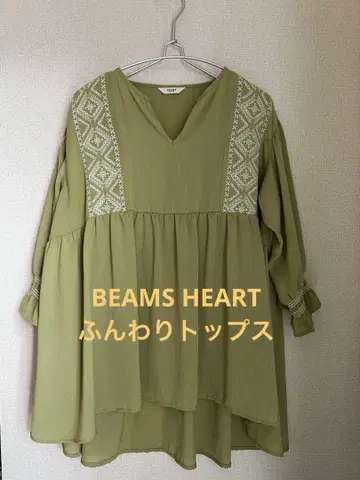 새상품급 BEAMS 하늘하늘한 상의