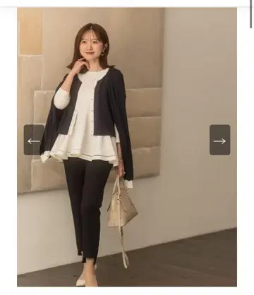 메종 에쉘 스트레치 분또 페플럼 상의 화이트