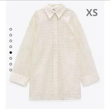 ZARA 컷워크 자수 오버 사이즈 셔츠