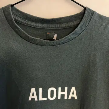 다크 그린 반팔 ALOHA T셔츠