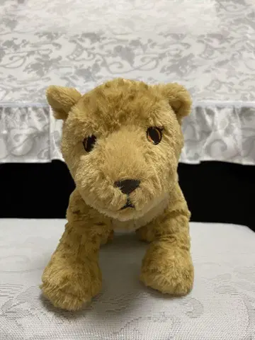 사자 봉제 인형 중형 베이지