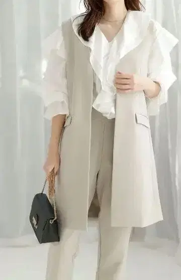 ranan 롱베스트 셋업 LL 베이지