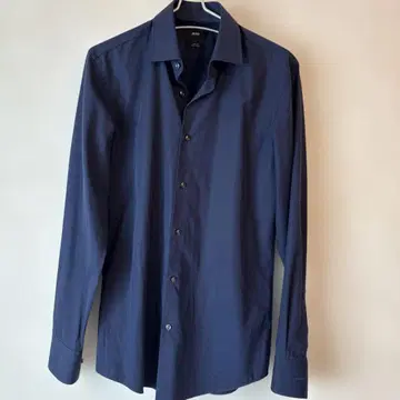휴고보스 HUGO BOSS 네이비 슬림핏 셔츠