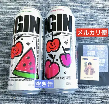 BTS 진 IGIN APPLE TONIC 2종 빈 캔 스티커 포함