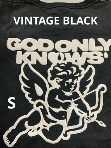 GOD ONLY KNOWS ANGEL 셔츠 VINTAGE BLACK