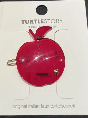 TURTLE STORY 터틀 스토리 헤어핀 사과 빨간색
