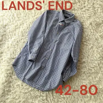클리닝 완료 새상품급 랜즈 엔드 체크 무늬 셔츠 파랑