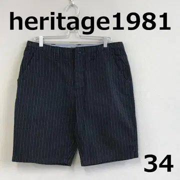 C0828A13 [ heritage1981 ] 스트라이프 패턴 숏팬츠