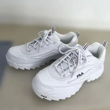 FILA 디스터터 프리미엄 스니커즈 통굽 경량 화이트