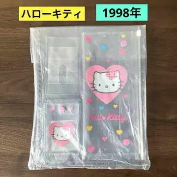 당시물 헤이세이 산리오 키티 바인더 비닐 케이스 레트로 미개봉품