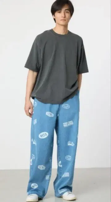 완판템 로데오 프린트 데님 팬츠