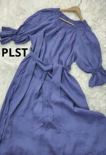 플라스테 원피스 린넨 블루