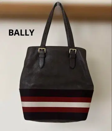 BALLY 스트라이프 토트백 가죽 여성용