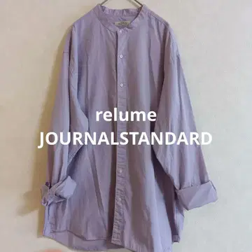 남성용 relume JOURNALSTANDARD 노카라 긴팔 셔츠 L