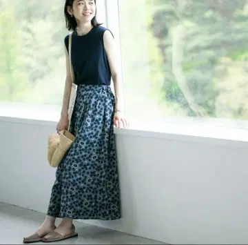 북유럽 생활 잡화점 점과 선 무늬 제작소 플레어 팬츠