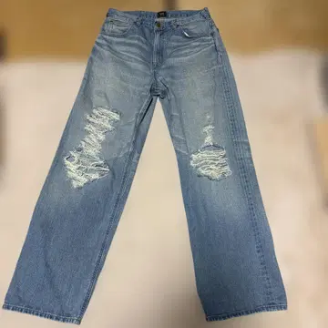BEAMS x Lee 101 크러쉬 데님 팬츠