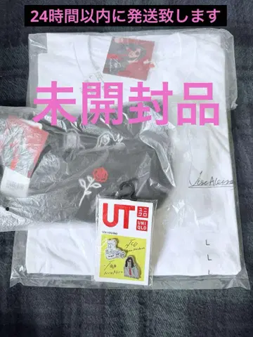 [ 미개봉 ] 호시노 겐 x UT 니세아키라 셔츠&파우치&핀즈 세트
