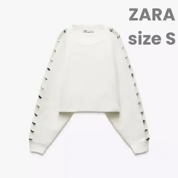 ZARA 메탈 볼 슬리브 니트 스웨터