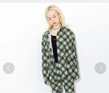 엑스걸 체크 셔츠