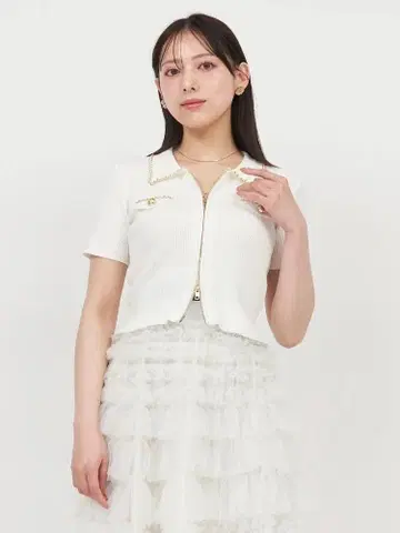 로얄 파티 미니 체인 니트 상의