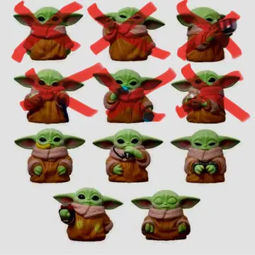 STARWARS 만달로리안 그로구 소프트 비닐 퍼펫 5체 세트