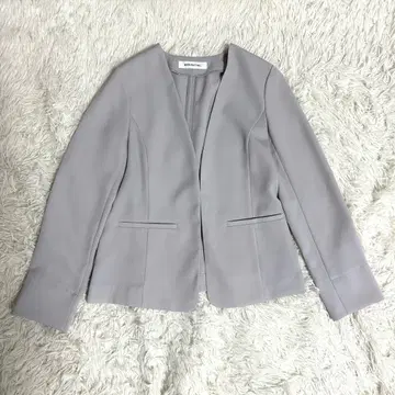내추럴 뷰티 베이직 [세탁 가능] 노카라 자켓 그레이