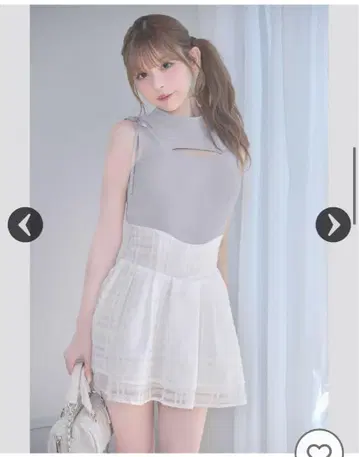 택 포함 미사용 새상품 미셸 마카롱 프론트 오픈 미니 원피스